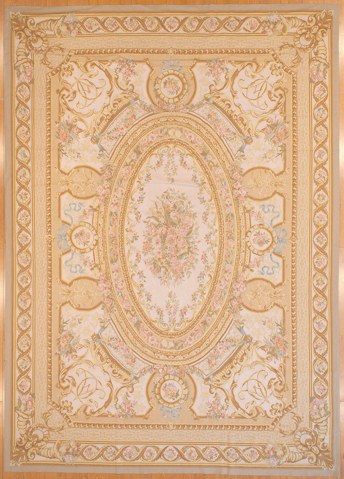 10.1 x 14.1 Handwoven Aubusson Rug